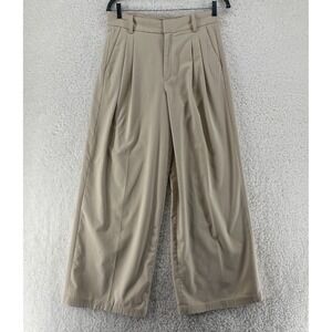 Banana Republic Trousers Women's Size 6 Wide Leg Flannel Pants Pleated Academia